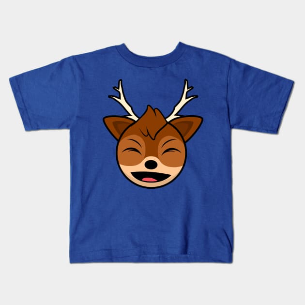 Laughing Reindeer Ecstatica Kids T-Shirt by MOULE